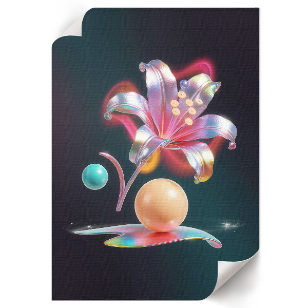 Poster kunstdruck Neonlilie
