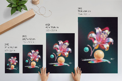 Poster kunstdruck Neonlilie