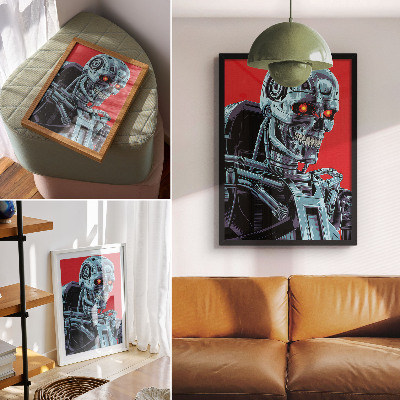 Retro poster Futuristischer Roboter