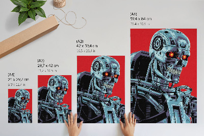 Retro poster Futuristischer Roboter