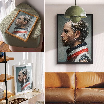Poster auf leinwand Futuristisches Porträt