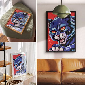 Bilder poster Blaue Katze