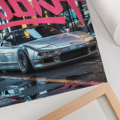 Poster leinwand Graffiti-Auto