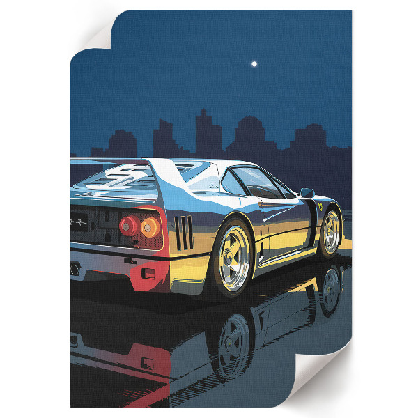 Kunstdruck poster Autofahren bei Nacht