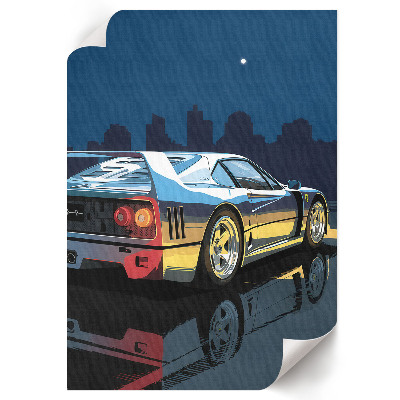 Kunstdruck poster Autofahren bei Nacht