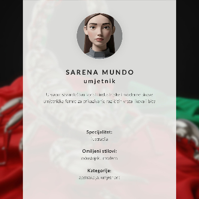 Retro poster Futuristische Skulptur