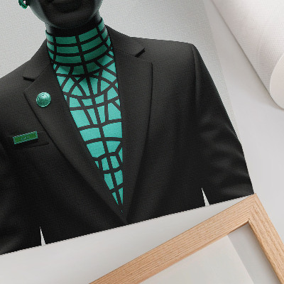 Retro poster Futuristische Skulptur