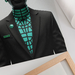 Plagát do obývačky Futuristická socha