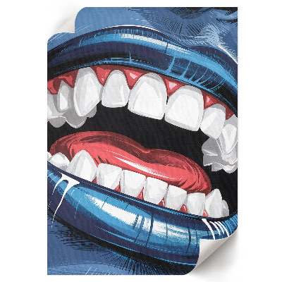Poster auf leinwand Blaue Lippen