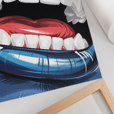 Poster auf leinwand Blaue Lippen
