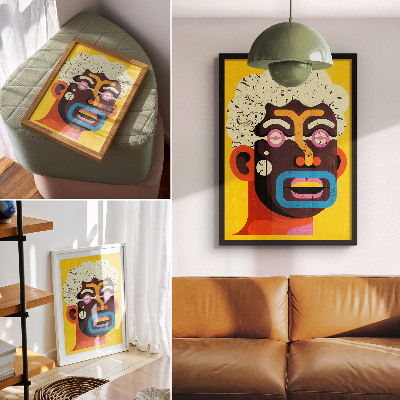 Kunstdruck poster Abstraktes Porträt