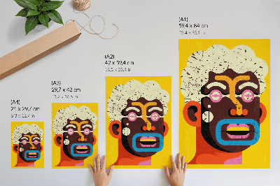 Kunstdruck poster Abstraktes Porträt