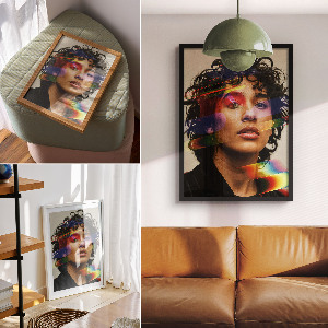 Retro plagát Farebná energia