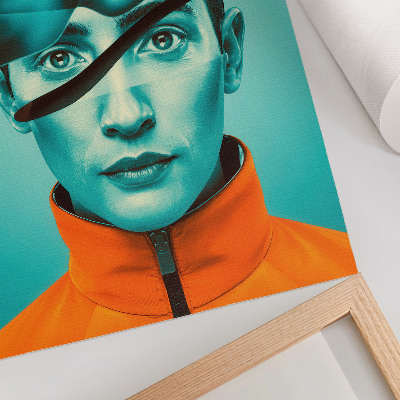 Retro poster Surrealistisches Porträt