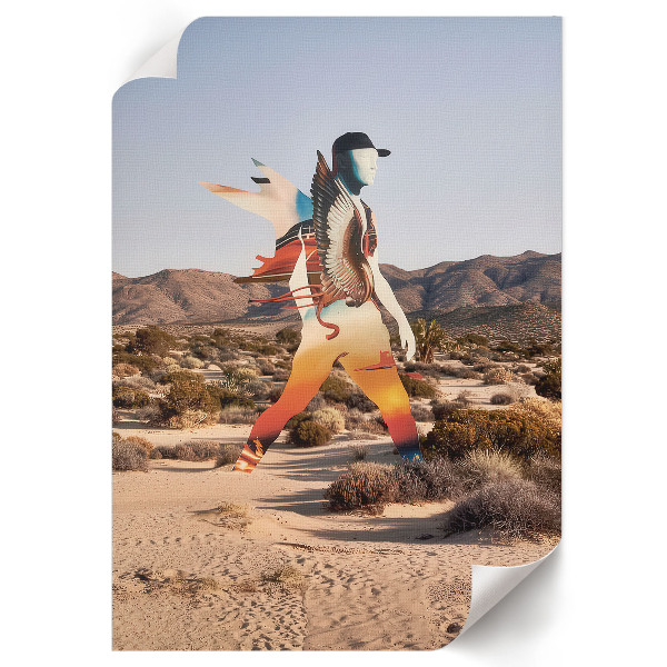 Poster leinwand Wüste und Figur