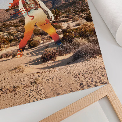 Poster leinwand Wüste und Figur