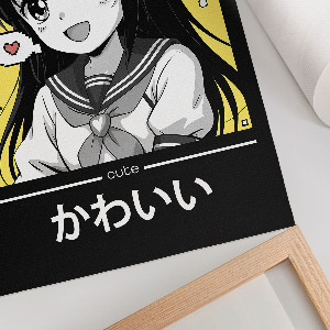 Retro plagát Kawaii anime
