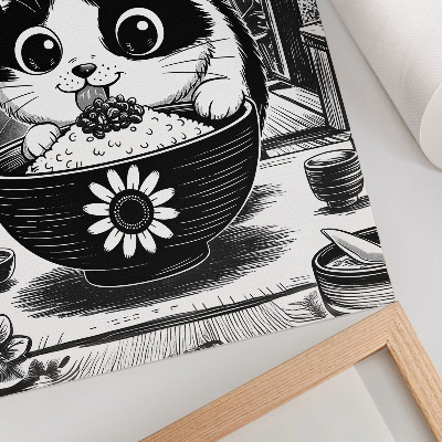 Retro poster Katze in einer Schüssel