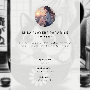 Retro plagát Anime dievča