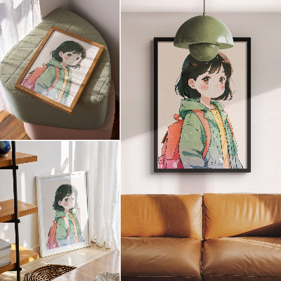 Poster leinwand Anime-Mädchen