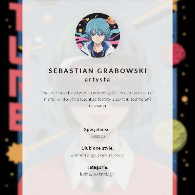Kunstdruck poster Zukünftiges Anime