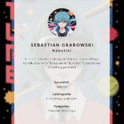 Kunstdruck poster Zukünftiges Anime
