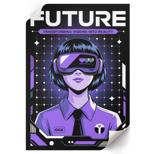 Retro plagát Futuristická vízia