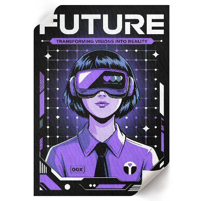 Kunstdruck leinwand Futuristische Vision