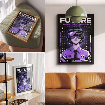 Kunstdruck leinwand Futuristische Vision