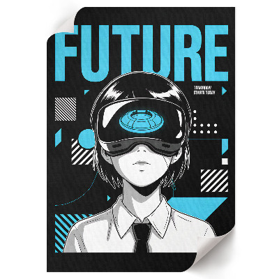 Retro poster Futuristische Grafik