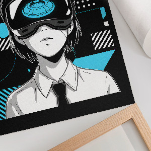 Retro poster Futuristische Grafik