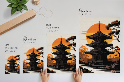 Poster leinwand Orientalischer Tempel