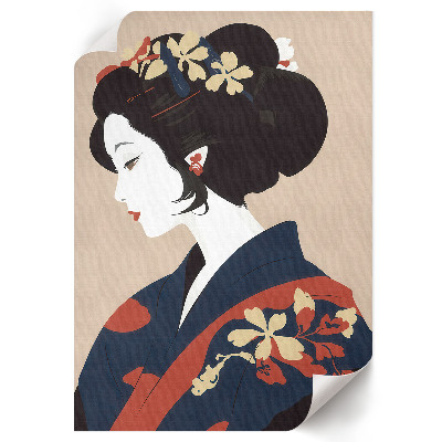 Poster kunstdruck Japanische Frau