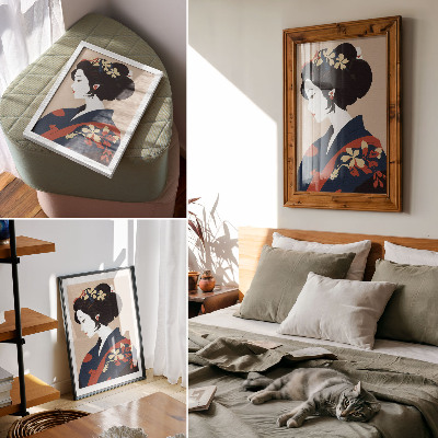 Poster kunstdruck Japanische Frau