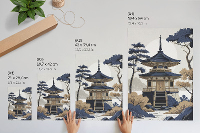 Wand poster Japanischer Tempel