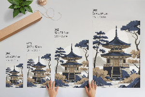Plagát do izby Japonský chrám