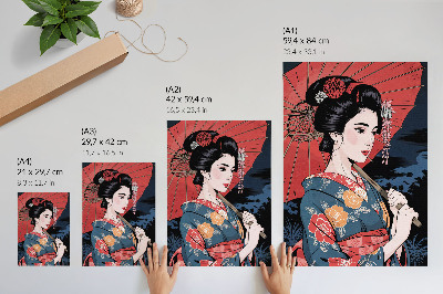 Kunstdruck poster Japanische Eleganz