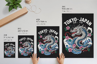 Retro poster Japanischer Drache