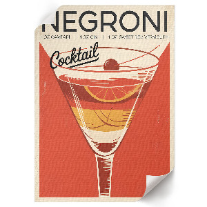 Poster leinwand Vintage-Cocktail