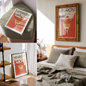 Poster leinwand Vintage-Cocktail