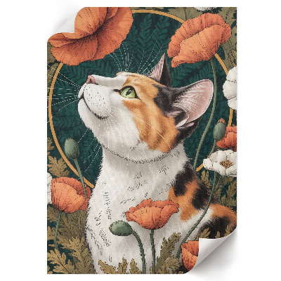 Poster kunstdruck Katzenmagie