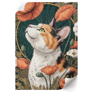 Poster kunstdruck Katzenmagie