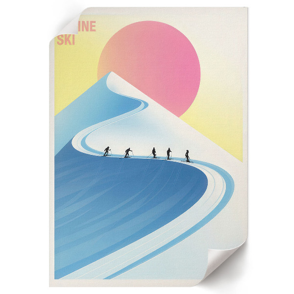 Poster kunstdruck Bergposter
