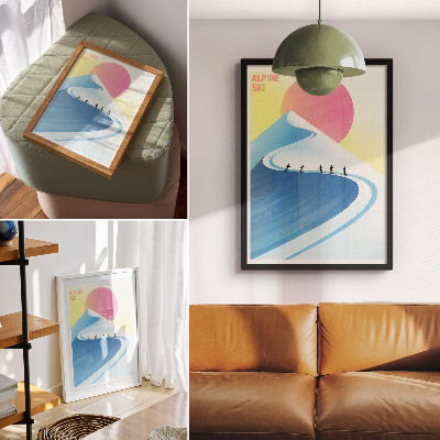 Poster kunstdruck Bergposter