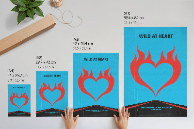 Wand poster Flammendes Herz