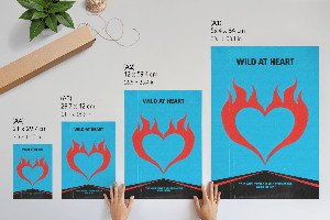 Wand poster Flammendes Herz