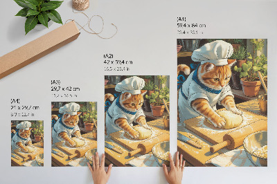 Poster leinwand Chef Cat