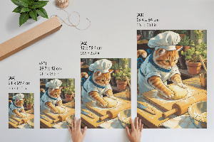 Poster leinwand Chef Cat