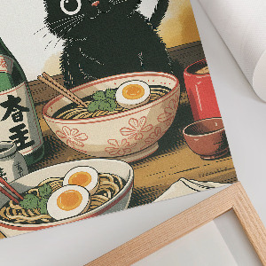 Wand poster Kätzchen und Ramen
