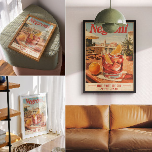 Poster leinwand Negroni-Getränk